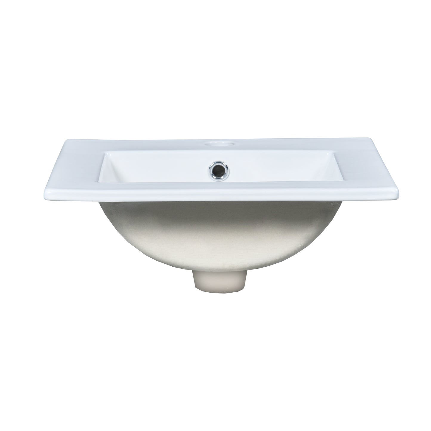 VanityFus 18-in White Bathroom Vanity Single Sink Combo with Ceramic Top Undermount 1 Soft Close Door Adjustable Shelves