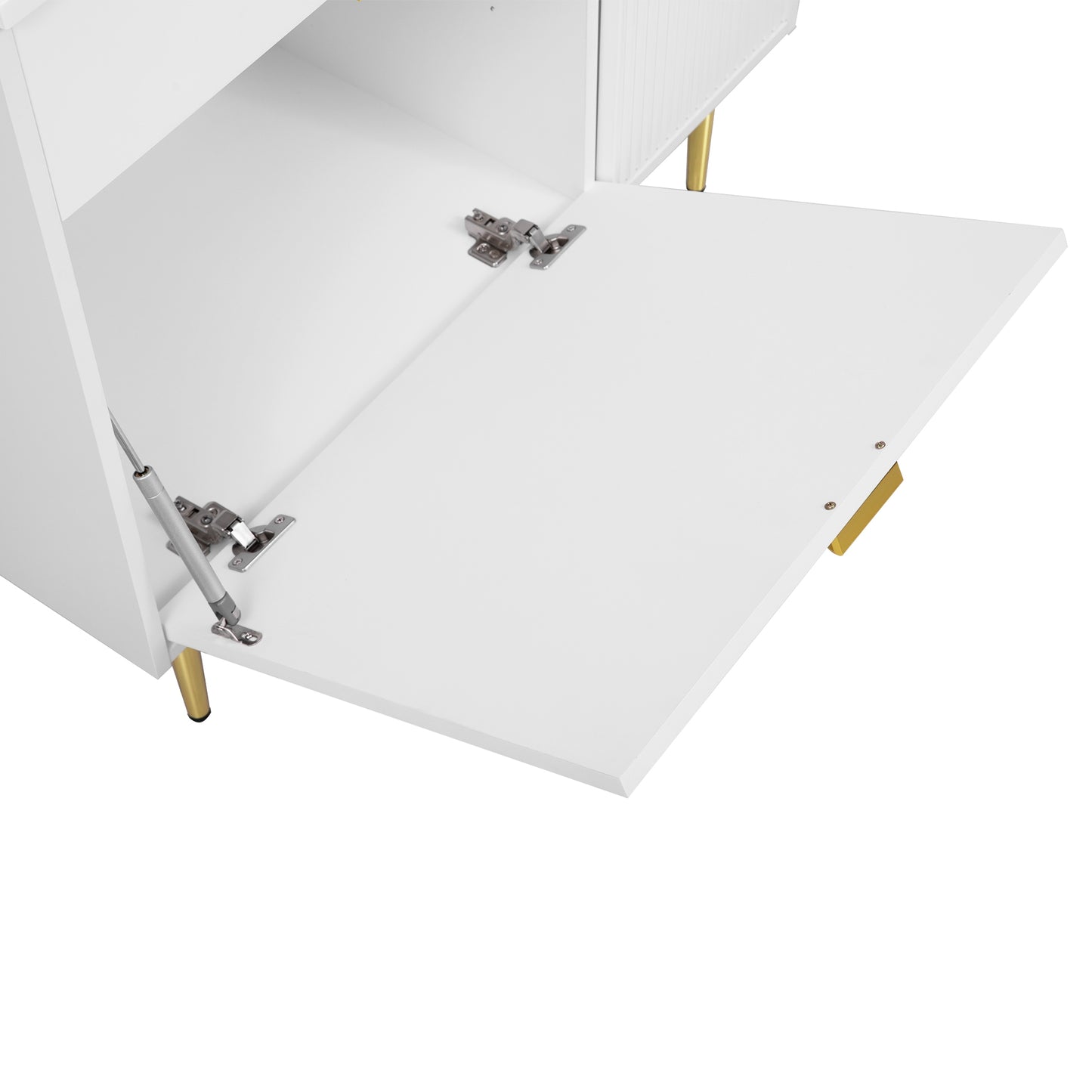 VanityFus 36-in White Bathroom Vanity Single Sink Combo Resin Top Undermount with 2 Soft Close Doors