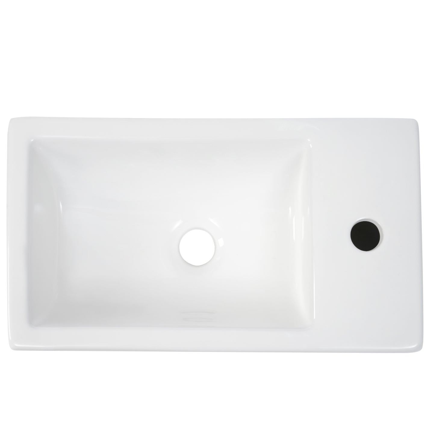 VanityFus 18.6-in White Bathroom Vanity Single Sink Combo Undermount with Ceramic Top 1 door