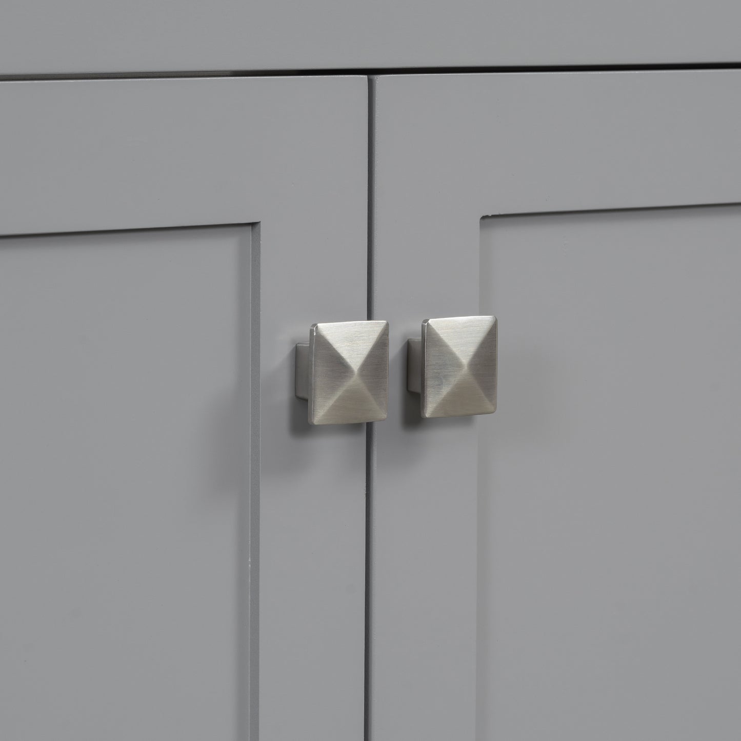 VanityFus 60-in Double Sink Combo Bathroom Vanity Gray with White Ceramic Top 4 Soft-Close Doors 2 drawer