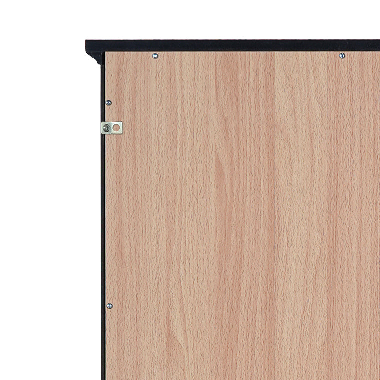 VanityFus Black 15.67-in x 23.96-in x 67.57-in Wood Freestanding Soft Close Linen Cabinet adjustable shelves 4 Soft close doors 1 drawers