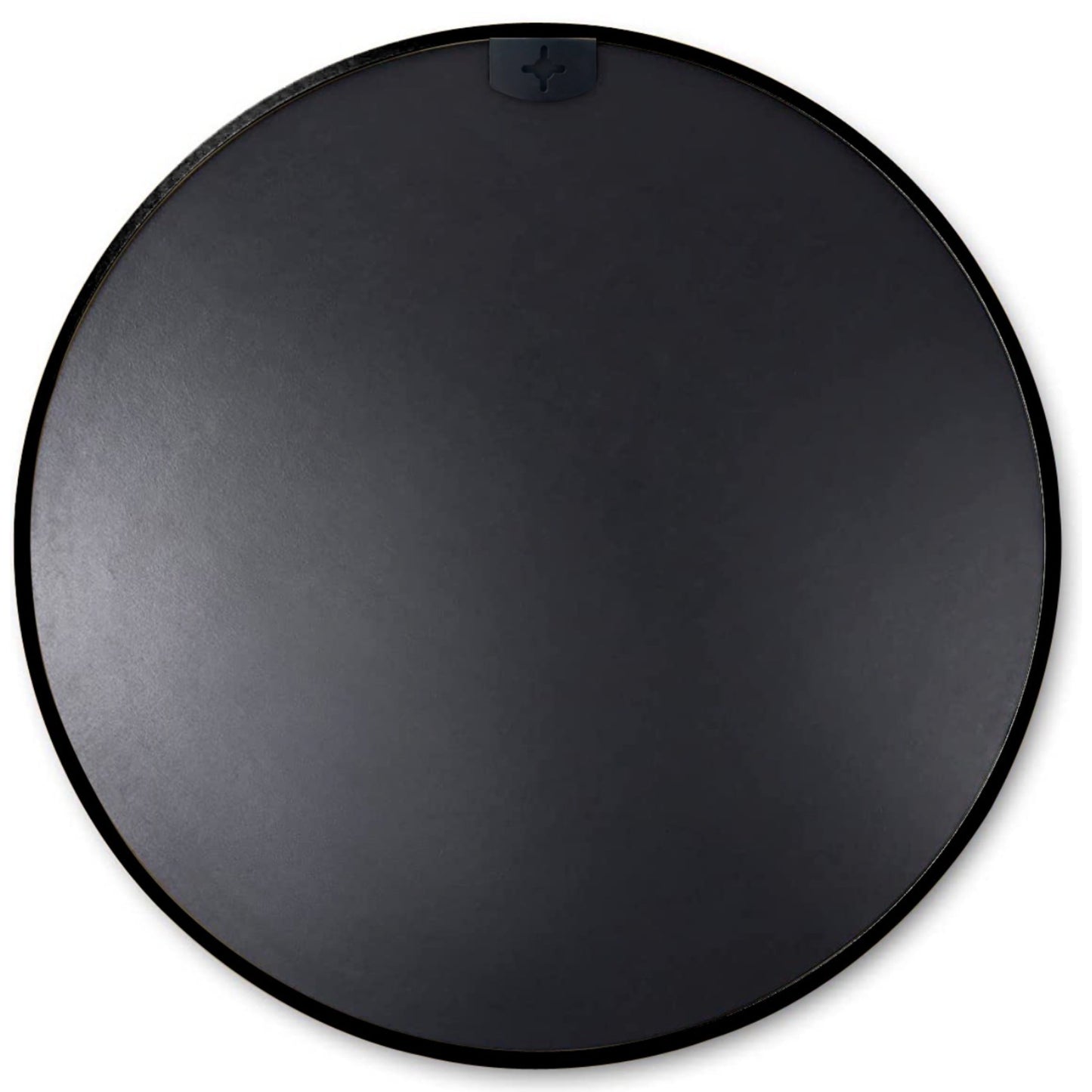 VanityFus 20-in W 20-in H Round Framed Beveled Bathroom Vanity Mirror Wall Mirror (Matte Black)