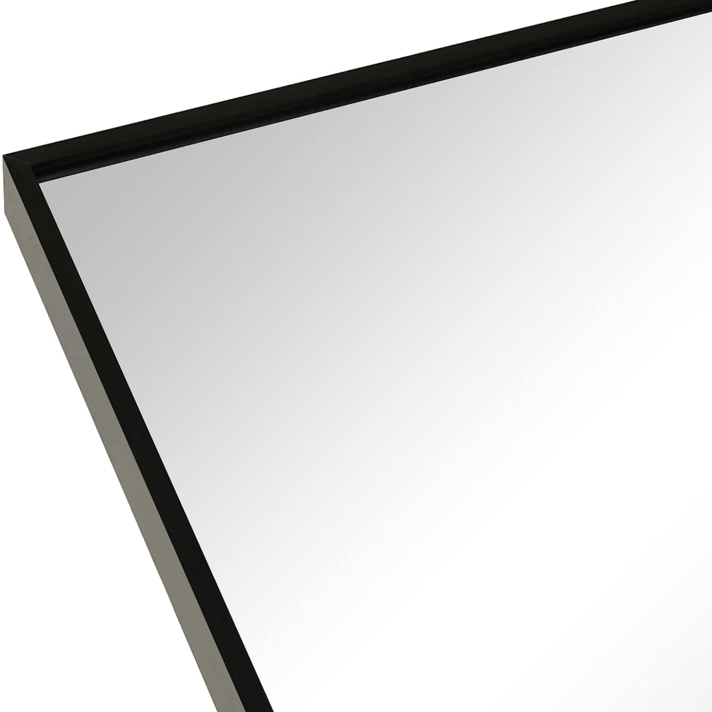 VanityFus 32-in W 24-in H Arch Framed Beveled Bathroom Vanity Mirror Wall Mirror (Matte Black)