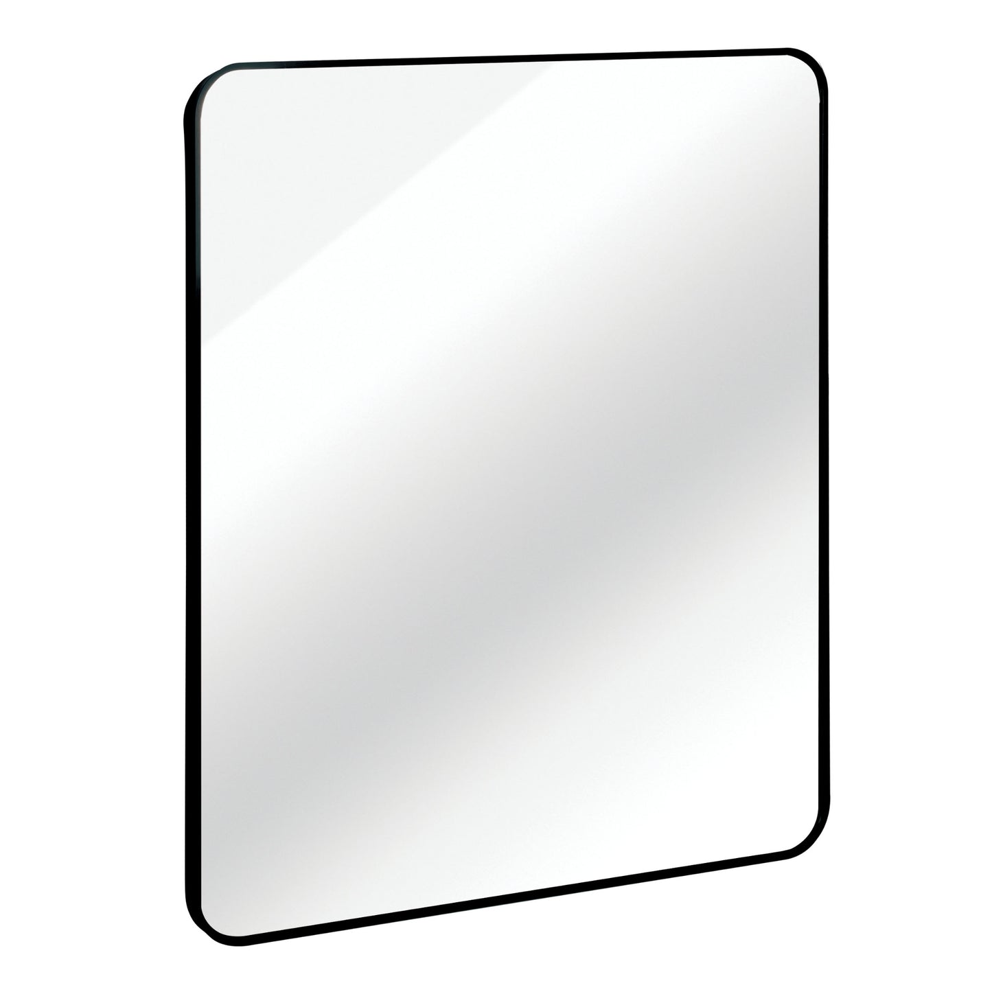 VanityFus 36-in W 30-in H Rectangle Framed Beveled Bathroom Vanity Mirror Wall Mirror (Matte Black)