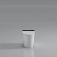 Modern Smart Toilet with Bidet Seat Built-in, Intelligent Toilet Auto Open/Close Seat, Foot Sensor, LED Display,Night Light, Warm Water & Dryer,White