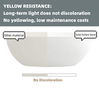 59 in Stone Resin Flatbottom Solid Surface Freestanding Double Slipper Soaking Bathtub in White with Brass Drain