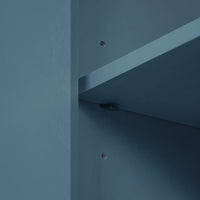 36 " Bathroom Vanity Organizer with Ceramic Sink, Set Bathroom Storage Cabinet,Antique White/Blue