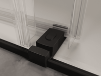 56 to 60 in W x 76 in H Double Sliding Frameless Soft-Close Shower Door with Premium 3/8 Inch (10mm) Thick Tampered Glass and Easy-cleaning Coating in Brushed Nickel/Matte Black