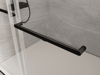 56 to 60 in W x 76 in H Double Sliding Frameless Soft-Close Shower Door with Premium 3/8 Inch (10mm) Thick Tampered Glass and Easy-cleaning Coating in Brushed Nickel/Matte Black
