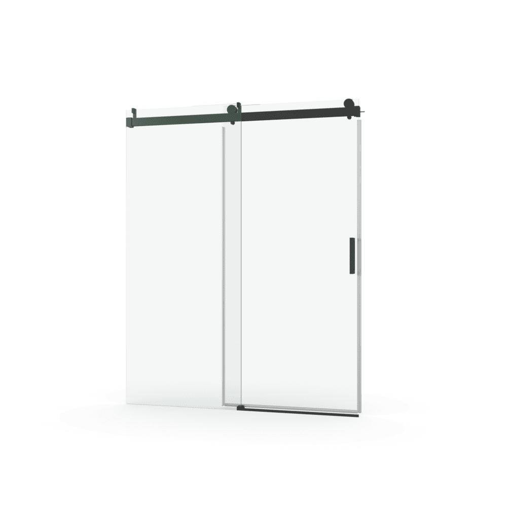 56 to 60 in. W x 76 in. H Sliding Frameless Soft-Close Shower Door with Premium 3/8 Inch (10mm) Thick Tampered Glass in Brushed Nickel