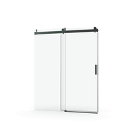56 to 60 in. W x 76 in. H Sliding Frameless Soft-Close Shower Door with Premium 3/8 Inch (10mm) Thick Tampered Glass in Brushed Nickel