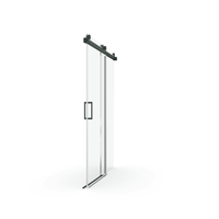 56 to 60 in. W x 76 in. H Sliding Frameless Soft-Close Shower Door with Premium 3/8 Inch (10mm) Thick Tampered Glass in Brushed Nickel