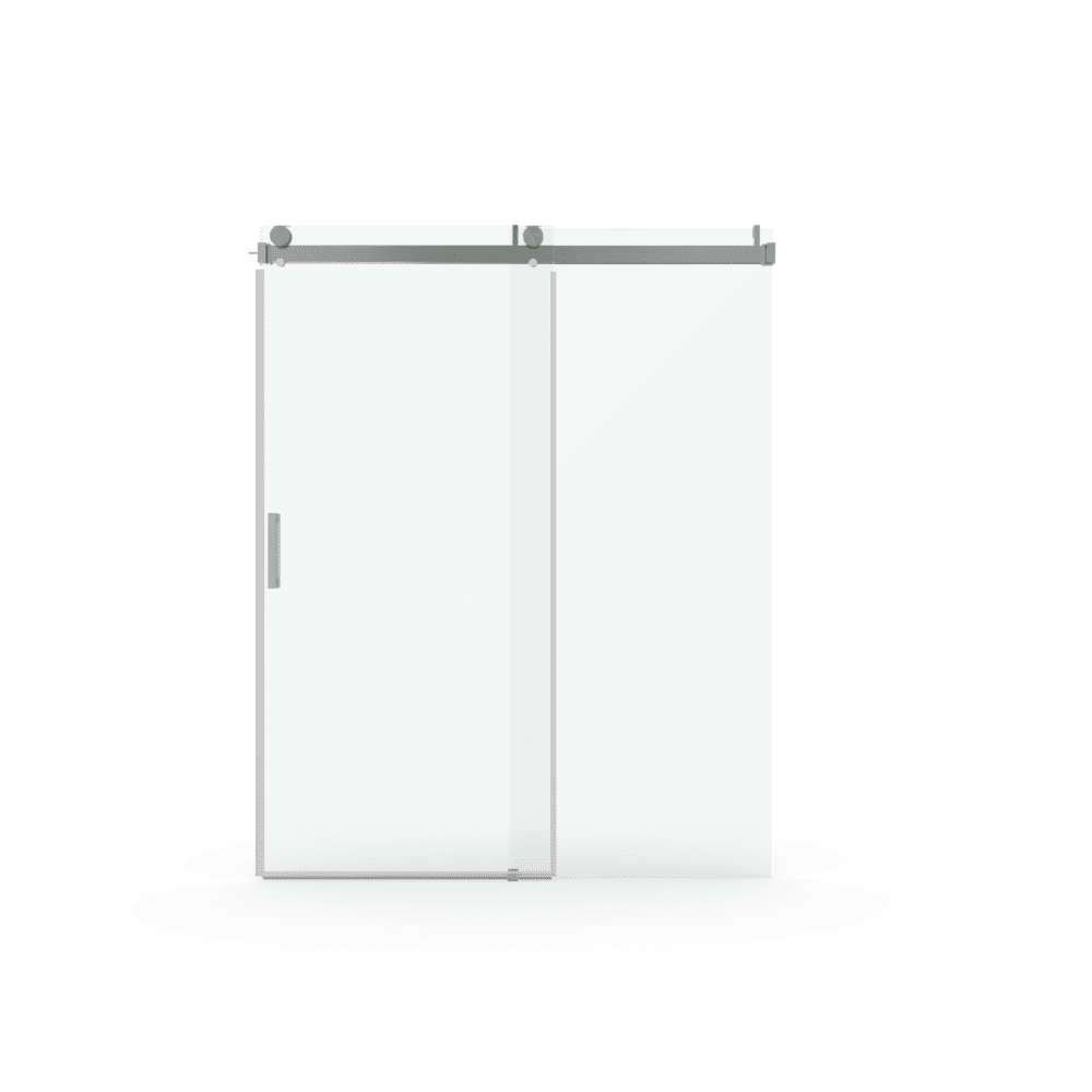56 to 60 in. W x 76 in. H Sliding Frameless Soft-Close Shower Door with Premium 3/8 Inch (10mm) Thick Tampered Glass in Brushed Nickel
