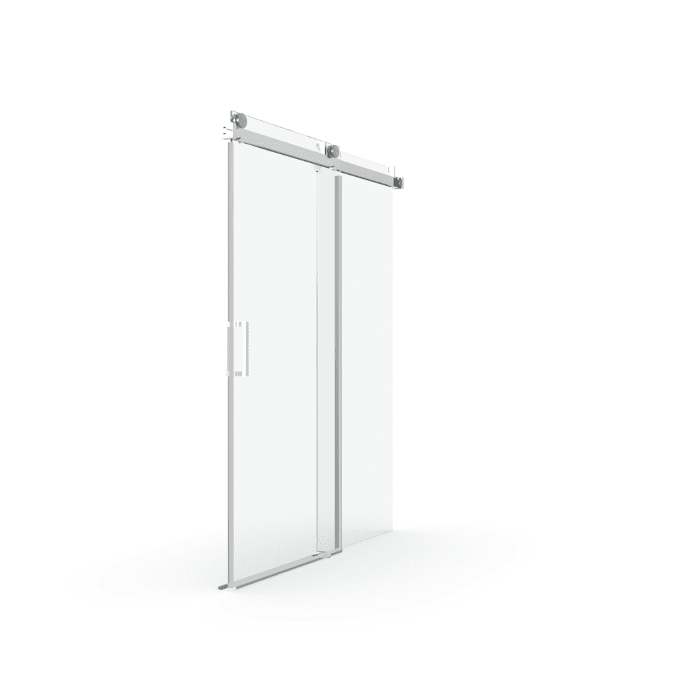 56 to 60 in. W x 76 in. H Sliding Frameless Soft-Close Shower Door with Premium 3/8 Inch (10mm) Thick Tampered Glass in Brushed Nickel