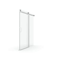 56 to 60 in. W x 76 in. H Sliding Frameless Soft-Close Shower Door with Premium 3/8 Inch (10mm) Thick Tampered Glass in Brushed Nickel
