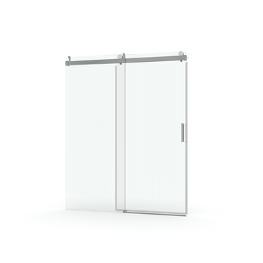 56 to 60 in. W x 76 in. H Sliding Frameless Soft-Close Shower Door with Premium 3/8 Inch (10mm) Thick Tampered Glass in Brushed Nickel