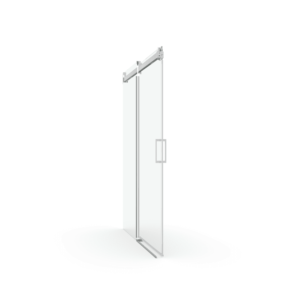 56 to 60 in. W x 76 in. H Sliding Frameless Soft-Close Shower Door with Premium 3/8 Inch (10mm) Thick Tampered Glass in Brushed Nickel