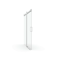 56 to 60 in. W x 76 in. H Sliding Frameless Soft-Close Shower Door with Premium 3/8 Inch (10mm) Thick Tampered Glass in Brushed Nickel
