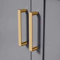 36" Gray Modern Bathroom Vanity with Ceramic Sink, Soft Close Doors, 4 Drawers for Storage, Elegant Design for Small Bathrooms