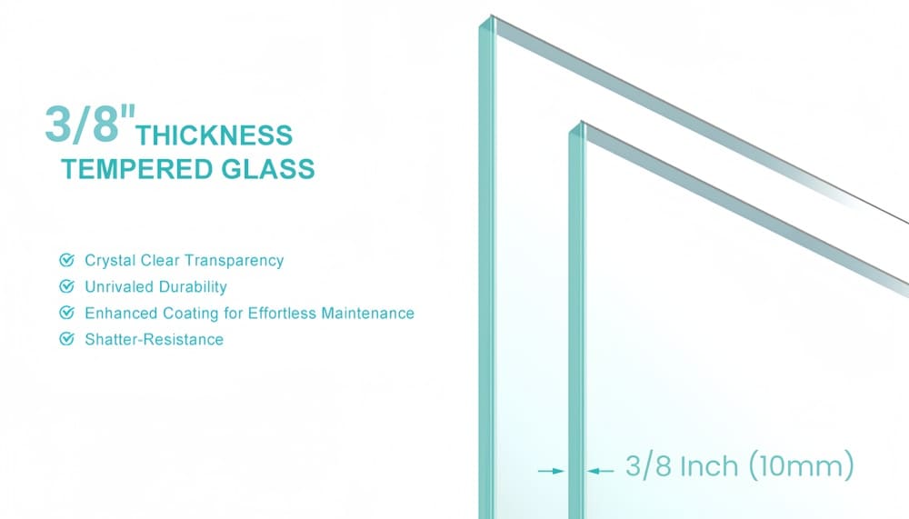 56 to 60 in W x 76 in H Double Sliding Frameless Soft-Close Shower Door with Premium 3/8 Inch (10mm) Thick Tampered Glass and Easy-cleaning Coating in Brushed Nickel/Matte Black