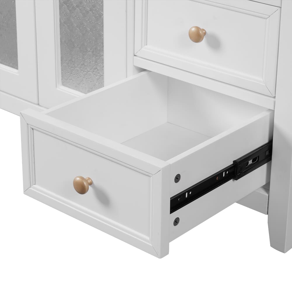 36-inch bathroom vanity with two soft-close doors, adjustable shelves and three drawers