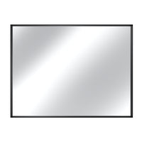Vanityfus 30-in W 40-in H Rectangle Matte Black Framed Wall-Mounted Bathroom Vanity Mirror in Silver