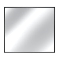 Vanityfus 36-in W 40-in H Rectangle Matte Black Framed Wall-Mounted Bathroom Vanity Mirror in Silver