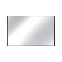Vanityfus 30-in W 48-in H Rectangle Matte Black Framed Wall-Mounted Bathroom Vanity Mirror in sliver