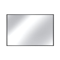 Vanityfus 32-in W 48-in H Rectangle Matte Black Framed Wall-Mounted Bathroom Vanity Mirror in sliver