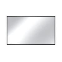 Vanityfus 30-in W 55-in H Rectangle Matte Black Framed Wall-Mounted Bathroom Vanity Mirror in sliver