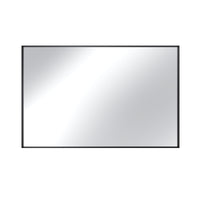 Vanityfus 36-in W 55-in H Rectangle Matte Black Framed Wall-Mounted Bathroom Vanity Mirror in sliver