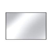 Vanityfus 40-in W 60-in H Rectangle Matte Black Framed Wall-Mounted Bathroom Vanity Mirror in sliver