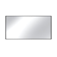 Vanityfus 30-in W 60-in H Rectangle Matte Black Framed Wall-Mounted Bathroom Vanity Mirror in sliver