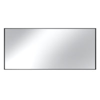 Vanityfus 32-in W 72-in H Rectangle Matte Black Framed Wall-Mounted Bathroom Vanity Mirror in sliver