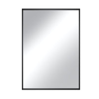 Vanityfus 20-in W 28-in H Rectangle Matte Black Framed Wall-Mounted Bathroom Vanity Mirror in Silver