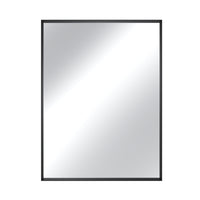 Vanityfus 24-in W 32-in H Rectangle Matte Black Framed Wall-Mounted Bathroom Vanity Mirror in Silver