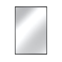 Vanityfus 24-in W 36-in H Rectangle Matte Black Framed Wall-Mounted Bathroom Vanity Mirror in Silver