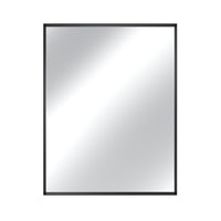 Vanityfus 28-in W 36-in H Rectangle Matte Black Framed Wall-Mounted Bathroom Vanity Mirror in Silver