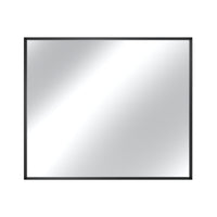 Vanityfus 30-in W 36-in H Rectangle Matte Black Framed Wall-Mounted Bathroom Vanity Mirror in Silver