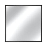 Vanityfus 36-in W 36-in H Rectangle Matte Black Framed Wall-Mounted Bathroom Vanity Mirror in Silver