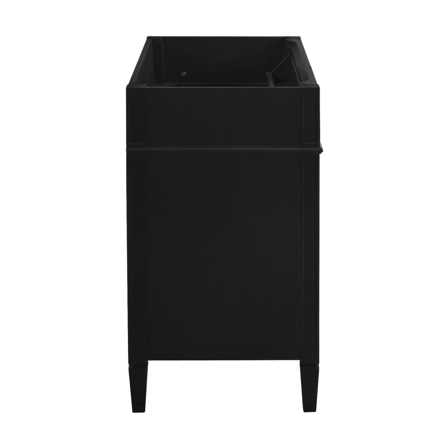 VanityFus 35.74-in Black Bathroom Vanity Single Sink Combo Undermount 1 Soft Close Door 3 Drawers Adjustable Shelves