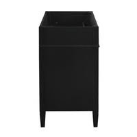 VanityFus 35.74-in Black Bathroom Vanity Single Sink Combo Undermount 1 Soft Close Door 3 Drawers Adjustable Shelves