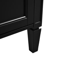 VanityFus 35.74-in Black Bathroom Vanity Single Sink Combo Undermount 1 Soft Close Door 3 Drawers Adjustable Shelves
