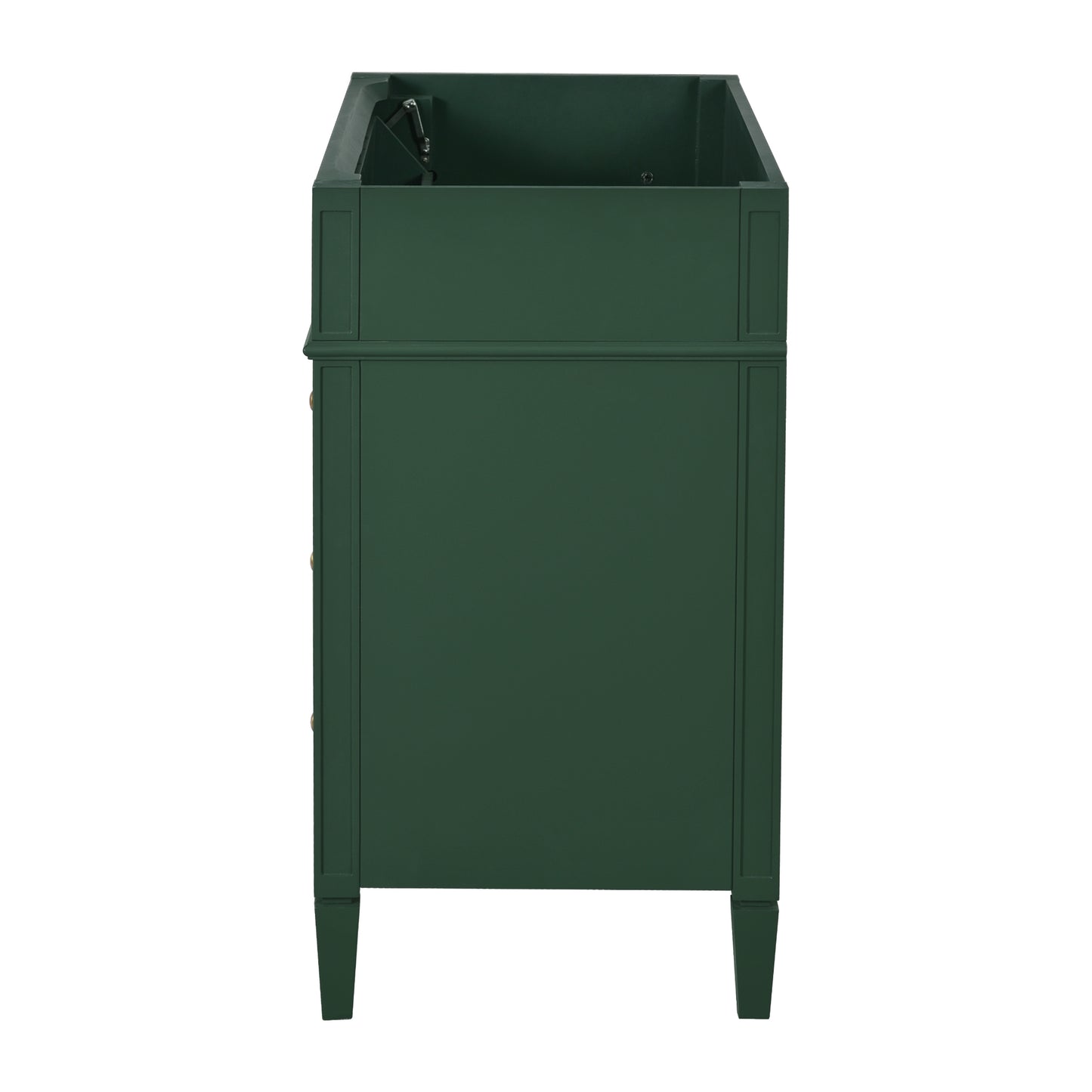 VanityFus 35.74-in Green Bathroom Vanity Single Sink Combo Undermount 1 Soft Close Door 3 Drawers Adjustable Shelves