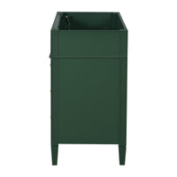 VanityFus 35.74-in Green Bathroom Vanity Single Sink Combo Undermount 1 Soft Close Door 3 Drawers Adjustable Shelves