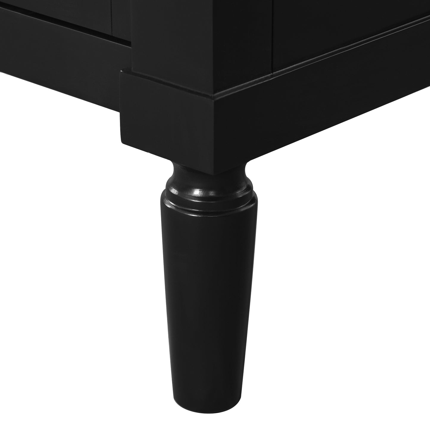 VanityFus 24-in Black Bathroom Vanity Single Sink Combo with Ceramic Top Undermount 2 Soft Close Doors