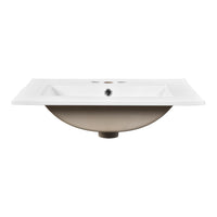 VanityFus 24-in Green Bathroom Vanity Single Sink Combo with Ceramic Top Undermount 2 Soft Close Doors