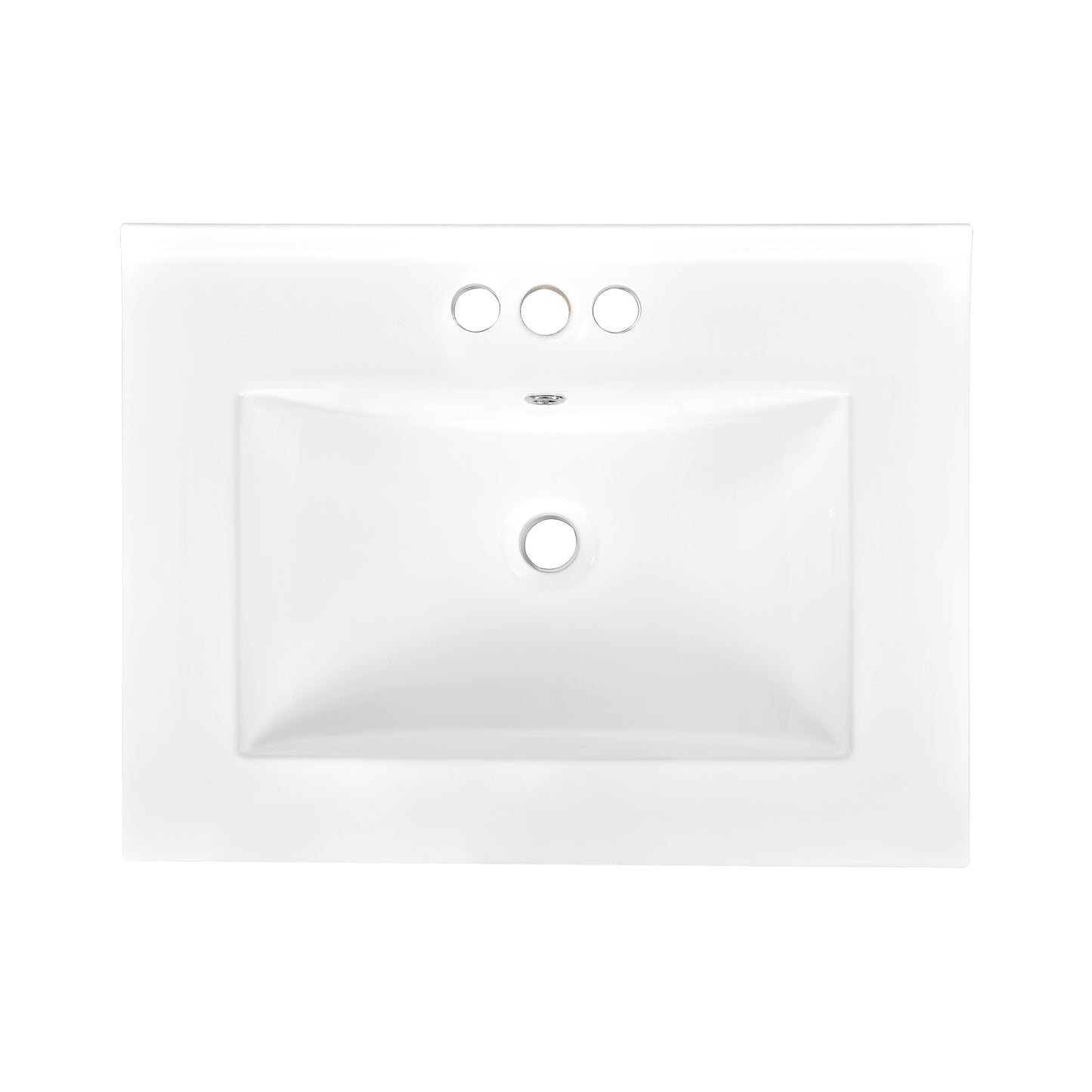 VanityFus 24-in Green Bathroom Vanity Single Sink Combo with Ceramic Top Undermount 2 Soft Close Doors