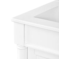 VanityFus 24-in White Bathroom Vanity Single Sink Combo with Ceramic Top Undermount 2 Soft Close Doors