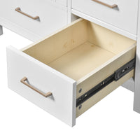 VanityFus 30-in White Bathroom Vanity Single Sink Combo with Ceramic Top Undermount 2 Soft Close Doors 4 Drawers